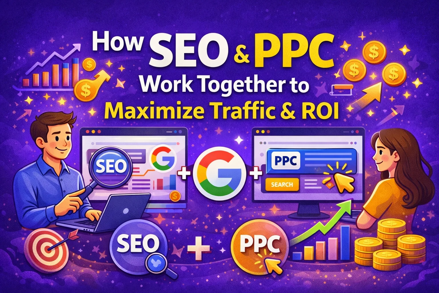 How SEO and PPC Work Together to Maximize Traffic & ROI