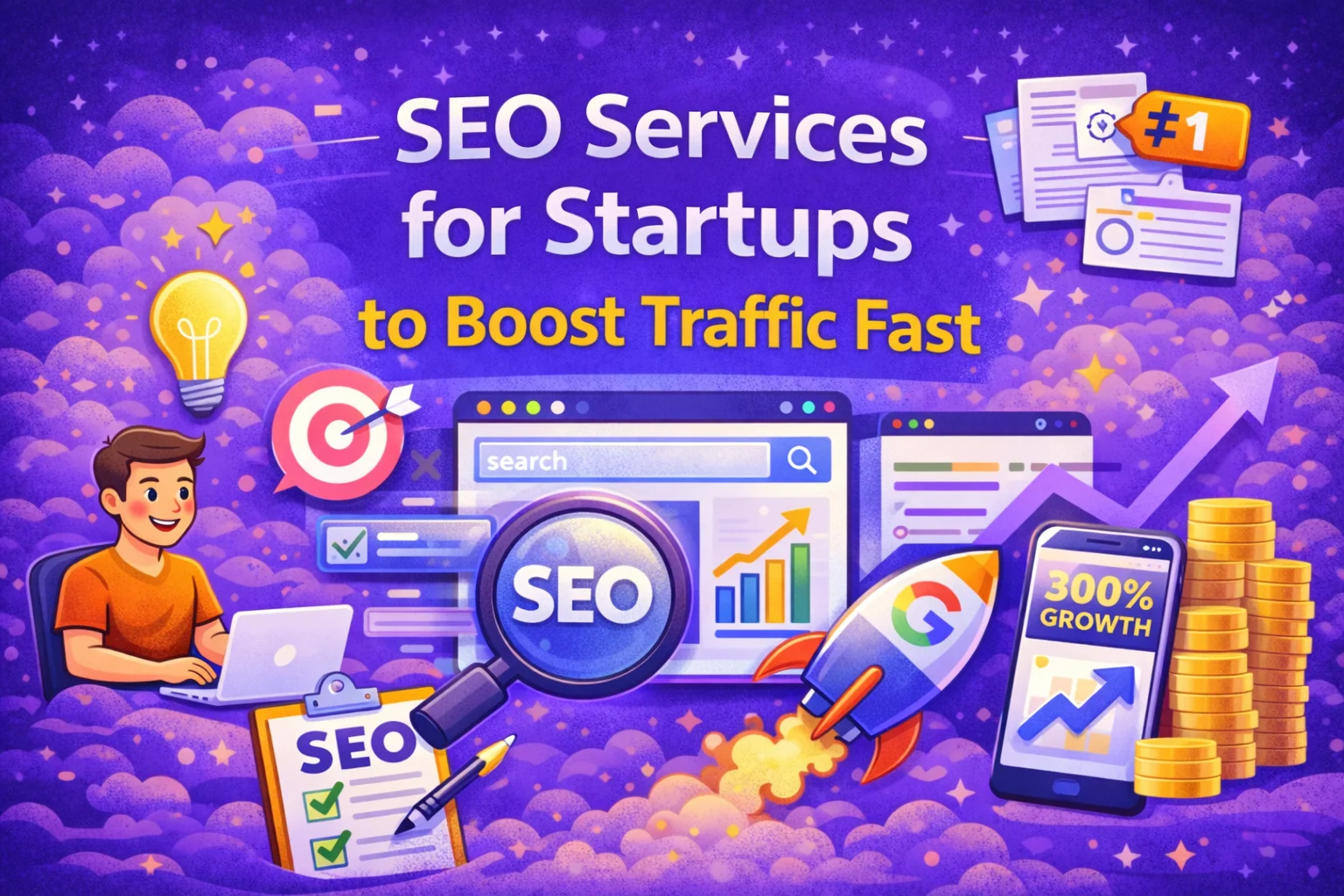 SEO services for startups to grow traffic fast 2026